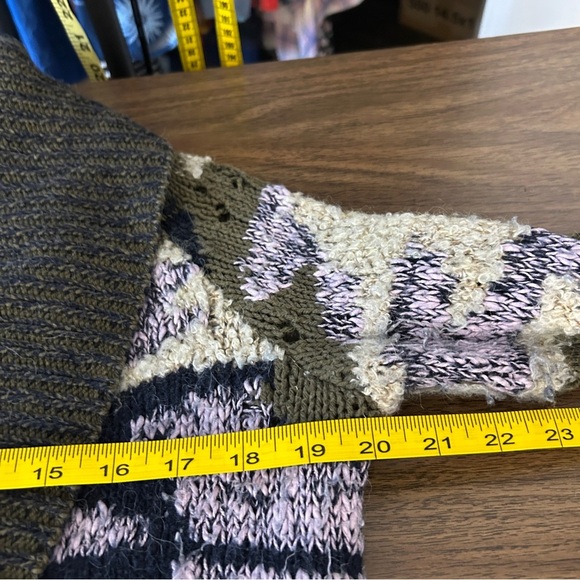 Anthropologie Sleeping On Snow Open Front Cardigan Sweater Cotton Wool Alpaca S - Picture 5 of 12